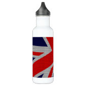 Union Jack on Carbon Fibre Style Print Edelstahlflasche (Links)
