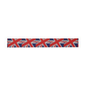 Union Jack on Carbon Fibre Style Print Einladungsbanderole (Flach)