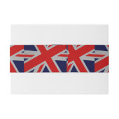 Union Jack on Carbon Fibre Style Print Einladungsbanderole (Rückseitenbeispiel)