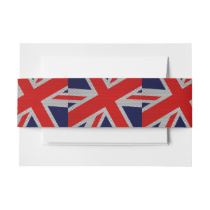 Union Jack on Carbon Fibre Style Print Einladungsbanderole