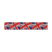 Union Jack on Carbon Fibre Style Print Einladungsbanderole (Flach)