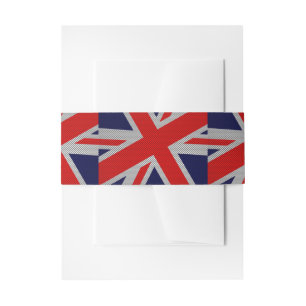 Union Jack on Carbon Fibre Style Print Einladungsbanderole
