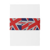 Union Jack on Carbon Fibre Style Print Einladungsbanderole (Rückseitenbeispiel)