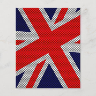 Union Jack on Carbon Fibre Style Print Flyer