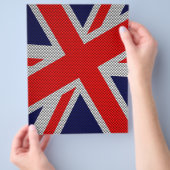 Union Jack on Carbon Fibre Style Print Flyer (Hand)