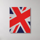 Union Jack on Carbon Fibre Style Print Leinwanddruck (Vorderseite)
