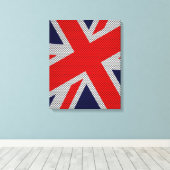 Union Jack on Carbon Fibre Style Print Leinwanddruck (Insitu (Holzboden))