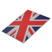 Union Jack on Carbon Fibre Style Print Notizblock (angewinkelt)