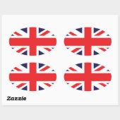 Union Jack Ovaler Aufkleber (Blatt)