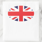 Union Jack Ovaler Aufkleber (Tasche)
