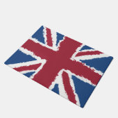 Union Jack Painted Artwork von Heva Weva Fußmatte (Schrägansicht)