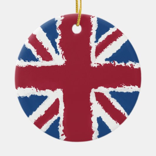Union Jack Painted Artwork von Heva Weva Keramik Ornament (Vorne)