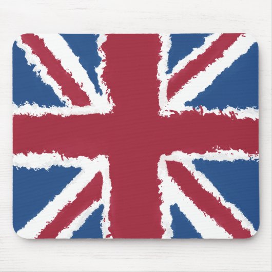 Union Jack Painted Artwork von Heva Weva Mousepad (Vorne)