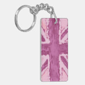 Union Jack Painted UK Art Plum Schlüsselanhänger (Vorderseite links)