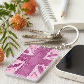 Union Jack Painted UK Art Plum Schlüsselanhänger (Vorderseite rechts)