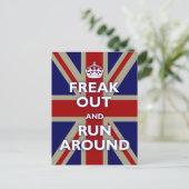 Union Jack Parody Postkarte (Stehend Vorderseite)