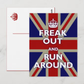 Union Jack Parody Postkarte (Vorne/Hinten)