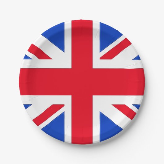 Union Jack-Party-Teller Pappteller (Vorderseite)