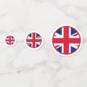 Union Jack Patriotic Britische Flagge Konfetti (Rückseiten)