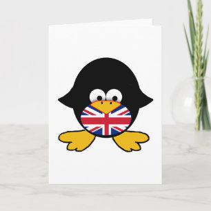 Union Jack Penguin Karte