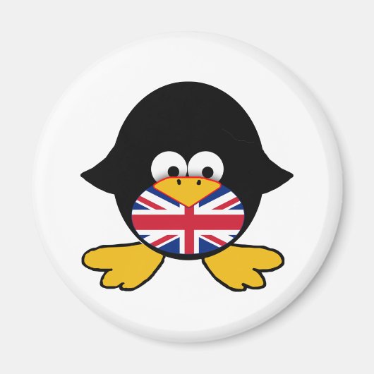 Union Jack Penguin Magnet (Vorne)