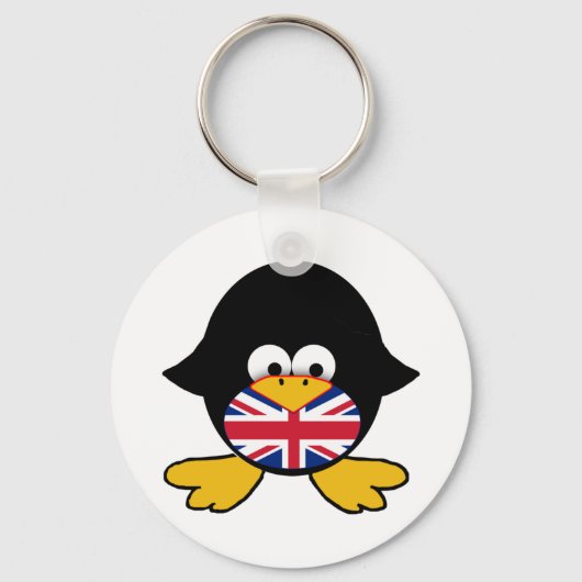 Union Jack Penguin Schlüsselanhänger (Vorderseite)