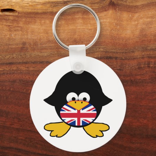 Union Jack Penguin Schlüsselanhänger (Vorderseite)
