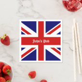 Union Jack Personalisiert British Pub Serviette (Beispiel)