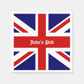 Union Jack Personalisiert British Pub Serviette