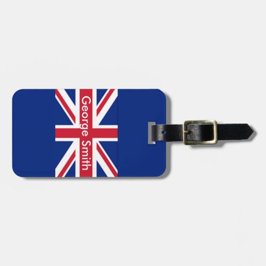 Union JacK personalisiert Gepäckanhänger (Vorderseite horizontal)