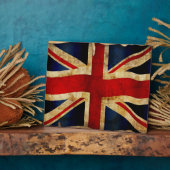 Union Jack Plakette Fotoplatte (Seite)