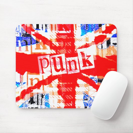 Union Jack Punk Mousepad (Mit Mouse)