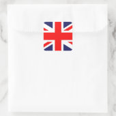 Union Jack Quadratischer Aufkleber (Tasche)