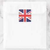 Union Jack Quadratischer Aufkleber (Tasche)