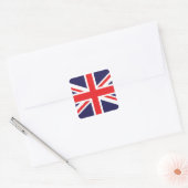 Union Jack Quadratischer Aufkleber (Umschlag)