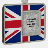 Union Jack Rahmen-Ornament Silber (Rechts)