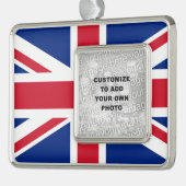 Union Jack Rahmen-Ornament Silber (Links)