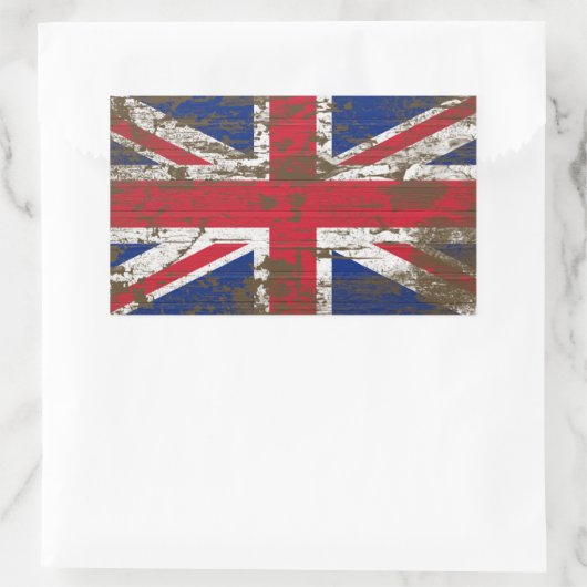 Union Jack Rechteckiger Aufkleber (Tasche)