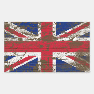Union Jack Rechteckiger Aufkleber