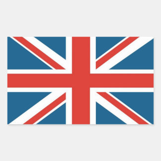 Union Jack Rechteckiger Aufkleber