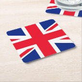 Union Jack Rechteckiger Pappuntersetzer (angewinkelt)