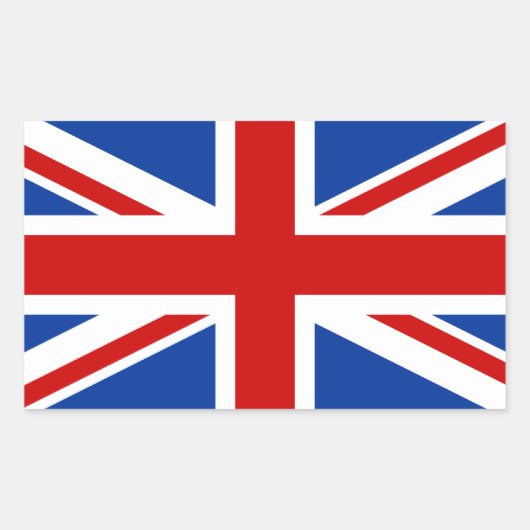 Union Jack-Rechteckkleber Rechteckiger Aufkleber (Vorderseite)