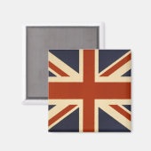 Union Jack Retro Magnet (Vorderseite/Rückseite)