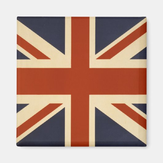 Union Jack Retro Magnet (Vorne)