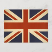 Union Jack Retro Postkarte (Vorderseite)
