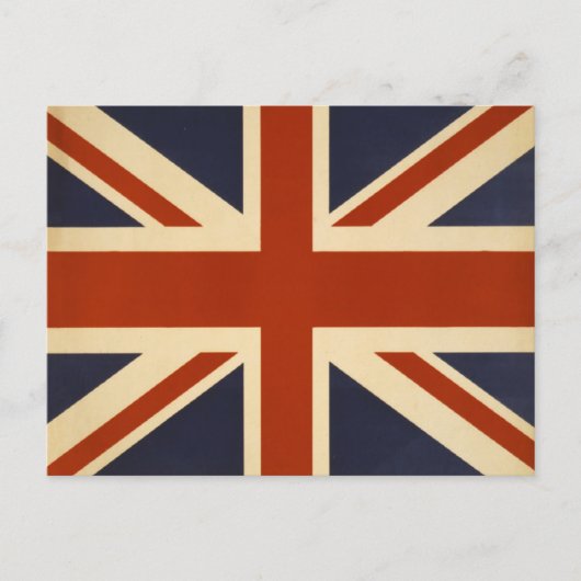 Union Jack Retro Postkarte (Vorderseite)