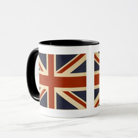 Union Jack Retro Tasse (Vorderseite Links)