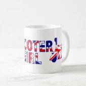 Union Jack Rollerfahrerin Kaffeetasse (VorderseiteRechts)