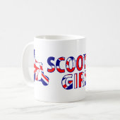 Union Jack Rollerfahrerin Kaffeetasse (Vorderseite Links)