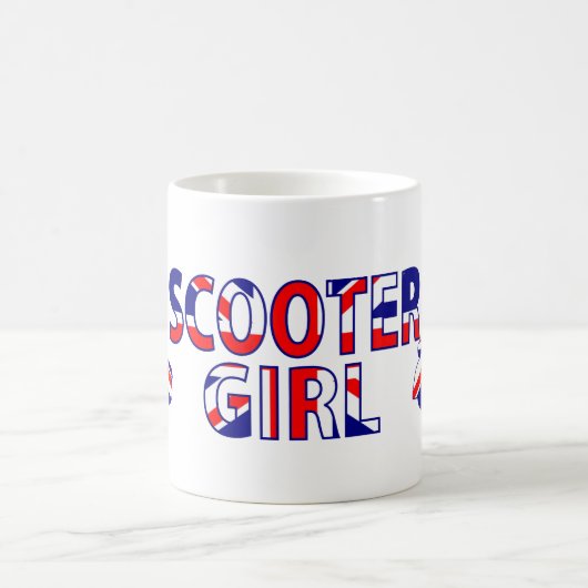 Union Jack Rollerfahrerin Kaffeetasse (Mittel)